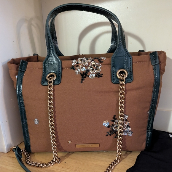 Kurt Geiger NWT Brown and Green Tote - Picture 2 of 11